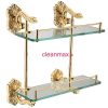 Kệ treo tường mạ vàng 2 tầng Cleanmax 1006