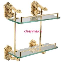Kệ treo tường mạ vàng 2 tầng Cleanmax 1006