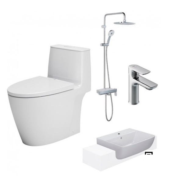 Combo Thiết bị vệ sinh Inax 6A-AC-902VN-AL-345V-LFV-612S-BFV-615S-8C