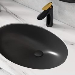 Chậu rửa lavabo màu đen âm bàn Miken MKC-1414B