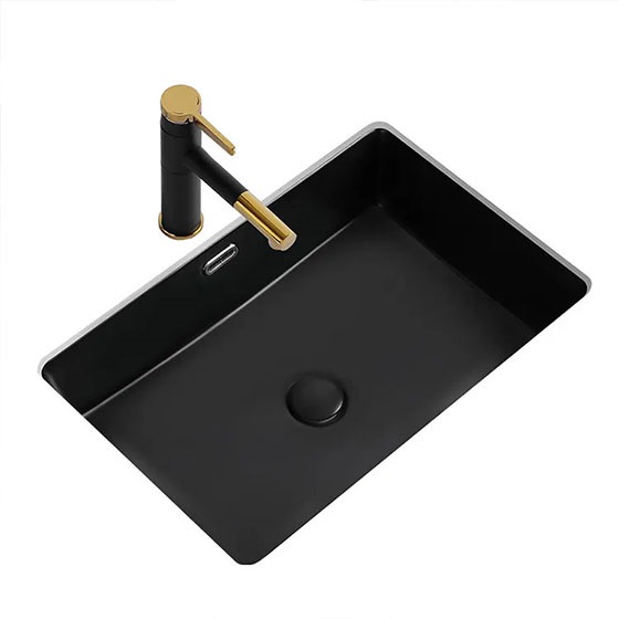 Chậu rửa lavabo màu đen âm bàn Miken MKC-1414B