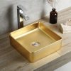 Chậu rửa lavabo nghệ thuật mạ vàng 488