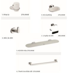 Bộ phụ kiện phòng tắm Đình Quốc DQ 67002