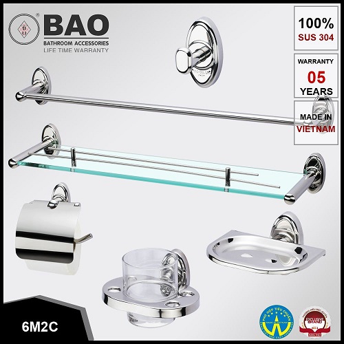 Bộ phụ kiện phòng tắm Bao 6M2C