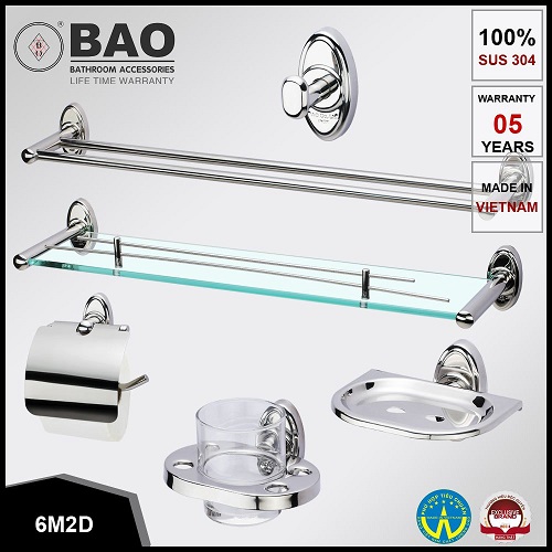 Bộ phụ kiện phòng tắm Bao 6M2D