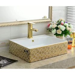 Chậu lavabo sứ nghệ thuật Gia Mỹ 809