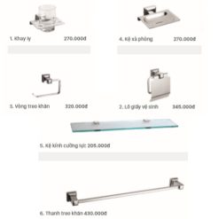 Bộ phụ kiện phòng tắm Đình Quốc DQ 9902