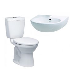 Combo Thiết bị vệ sinh Caesar A2 CT1325-L2152 Bồn Cầu 2 Khối Và Lavabo Treo Tường