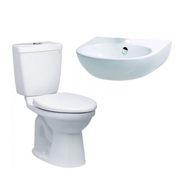 Combo Thiết bị vệ sinh Caesar A2 CT1325-L2152 Bồn Cầu 2 Khối Và Lavabo Treo Tường