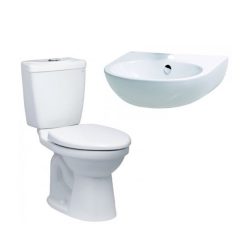 Combo Thiết bị vệ sinh Caesar B2 CTS1325-L2152 Bồn Cầu 2 Khối Và Lavabo Treo Tường