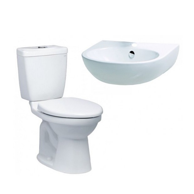 Combo Thiết bị vệ sinh Caesar B2 CTS1325-L2152 Bồn Cầu 2 Khối Và Lavabo Treo Tường