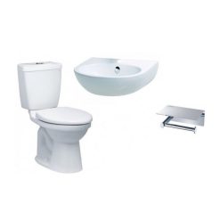 Combo Thiết bị vệ sinh Caesar B5 CTS1325-L2152-ST804V Bồn Cầu 2 Khối Lavabo Treo Tường Móc GIấy