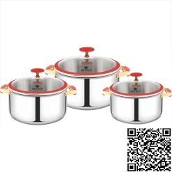 Bộ nồi Inox 3 lớp đáy liền Elmich EL2108MN