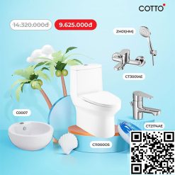 Combo Cotto 5 bộ C11000OS-C0007-CT2174AE-CT3001AE-ZH01(HM)