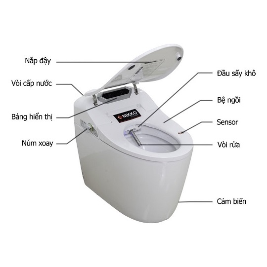 Bồn cầu nắp rửa điện tử Nikko C1805S3