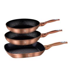 Bộ chảo Berlinger Haus 3 chảo màu Rosegold metallic Hafele 531.08.010