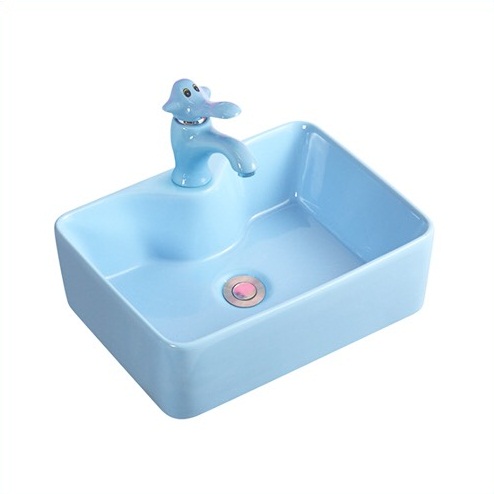 Chậu rửa mặt dành cho trẻ em bàn đá vuông MKV-882