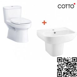 Combo Thiết bị vệ sinh 2 Cotto C1015+C0141-C4241