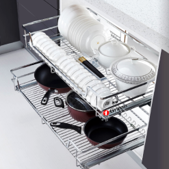 Giá đựng xoong nồi tủ dưới nan dẹt Grasso GB8002