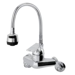 Vòi rửa bát cắm tường cần mềm HU-220 New