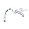 Combo Thiết bị vệ sinh Caesar Vòi Bếp Và Vòi Gắn Tường Lạnh K028C-W027C