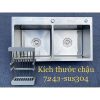 Chậu rửa bát 2 hố cân nhỏ Inox SUS304 Kagol 7243C