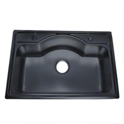 Chậu rửa bát 1 hố Inox mạ màu đen KAMADA 6944
