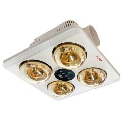 Đèn sưởi 4 bóng kết hợp quạt thông gió âm trần Braun Kohn BU06GR
