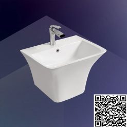 Chậu rửa lavabo lửng liền chân Miken MKC-D6002