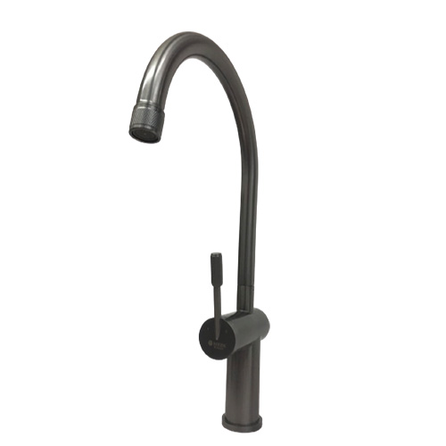 Vòi rửa bát nóng lạnh mạ màu ghi Miken MKRB-2035G