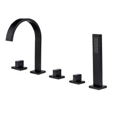 Vòi sen tắm bồn nóng lạnh mạ đen Miken MKS-5005B