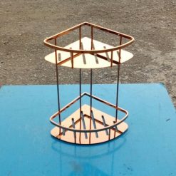 Kệ góc 2 tầng màu vàng hồng Miken MK-3225RG