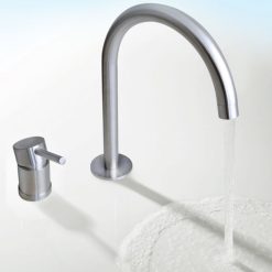 Vòi chậu lavabo vòi bồn tắm màu Inox mờ Miken MKV-30003-WM