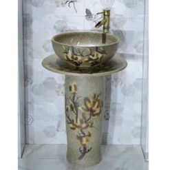 Chậu rửa lavabo nghệ thuật chân đứng MKC-2061