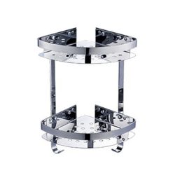 Kệ góc 2 tầng Inox 304 bóng Miken MKK-3123