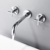 Vòi chậu lavabo âm tường màu chrome Miken MKV-600002