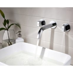 Vòi chậu lavabo âm tường màu chrome Miken MKV-600006