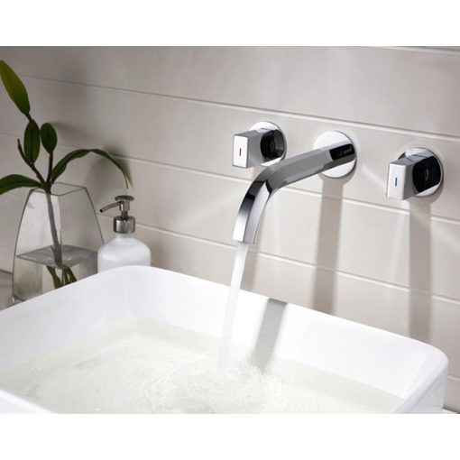 Vòi chậu lavabo âm tường màu chrome Miken MKV-600006