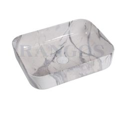Chậu rửa lavabo đặt bàn đá Rangos RG-DE8008