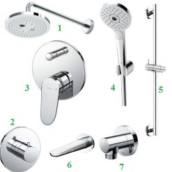 Sen tắm âm tường Toto TBW01004A-TBV01103B-TBS04304B-TBW01010A-TBW01016B-TBS03001B-TBW01014B