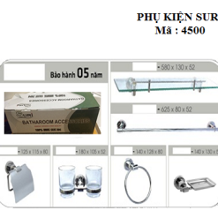 Bộ phụ kiện phòng tắm Inox SURI 4500