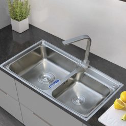 Chậu rửa bát 2 hố cân Toàn Mỹ TMS80X.2.3