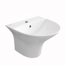 Chậu rửa lavabo treo tường liền khối Viglacera V63