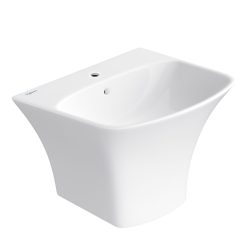 Chậu rửa lavabo treo tường liền khối Viglacera V64
