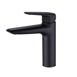 Vòi chậu lavabo nóng lạnh mạ đen LE-032