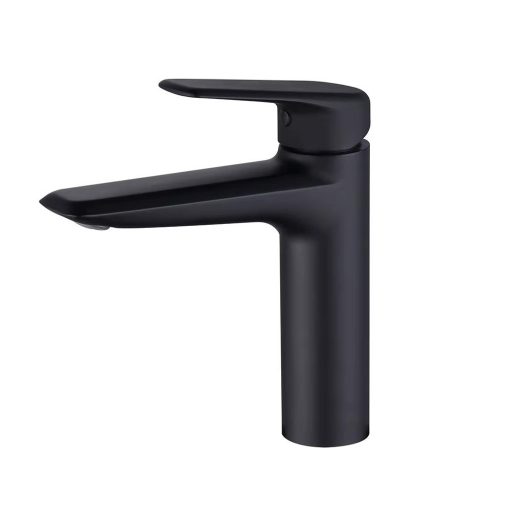 Vòi chậu lavabo nóng lạnh mạ đen LE-032