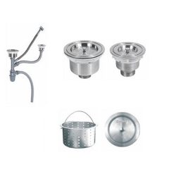 Xi phông chậu rửa bát 2 hố lệch