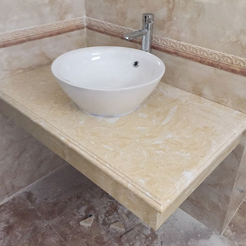 Mặt bàn đá chậu rửa lavabo HM-90112