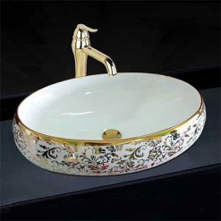 Chậu lavabo sứ nghệ thuật Gia Mỹ 801