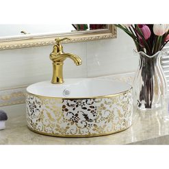 Chậu lavabo sứ nghệ thuật Gia Mỹ 802